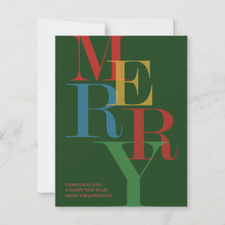 Cartão De Festividades Natal de Foto em Negrito da feliz