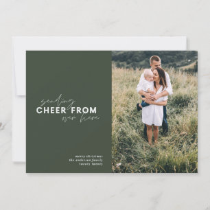 Cartão De Festividades Natal de fotos a distância do script