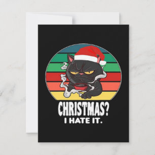 Cartão De Festividades Natal de Gato 