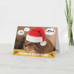 Cartão De Festividades Natal De Gato E Peixe