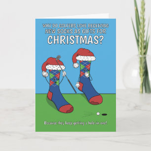 Cartão De Festividades Natal de Golfe