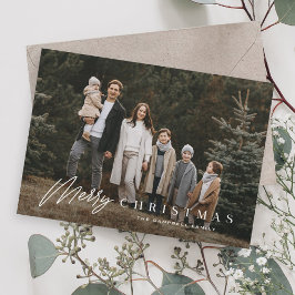 Cartão De Festividades Natal de Imagem Simples de Script de Feliz 3