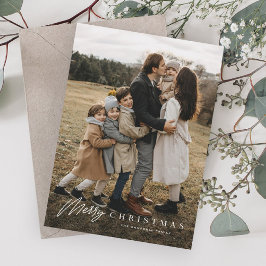 Cartão De Festividades Natal de Imagem Simples de Script de Feliz 3