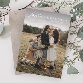 Cartão De Festividades Natal de Imagem Simples de Script de Feliz 3