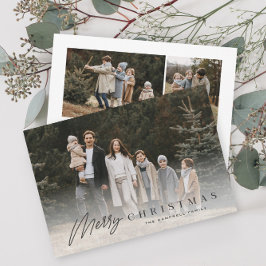 Cartão De Festividades Natal de Imagem Simples de Script de Feliz 3