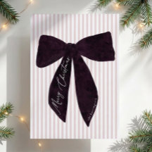 Natal de Listras com Laço de Veludo Roxo Oversized
