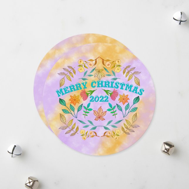 CARTÃO DE FESTIVIDADES NATAL DE MERCADO PERSONALIZADO 20XX (Frente/Verso In Situ)