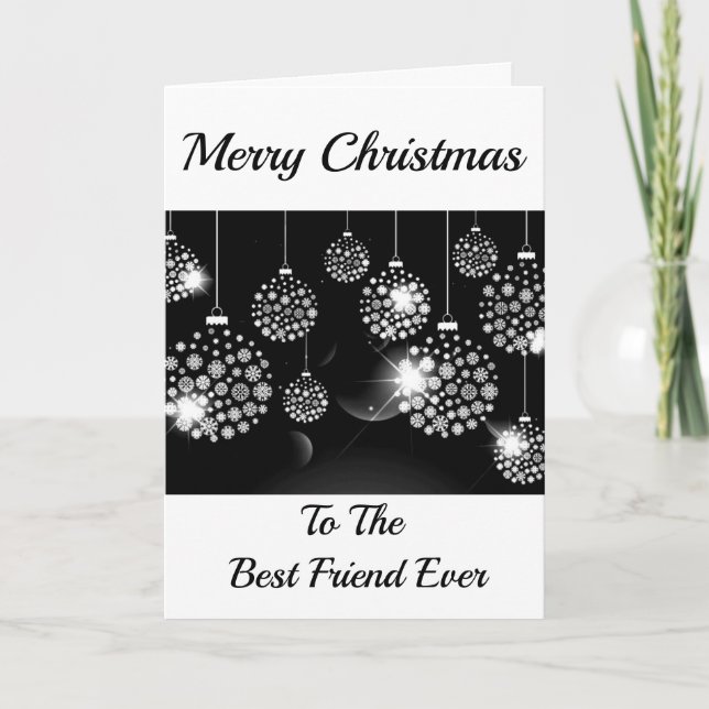 CARTÃO DE FESTIVIDADES *NATAL DE MERCADORIAS* PARA MEU **MELHOR AMIGO** (Frente)