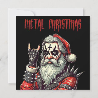 Cartão De Festividades Natal de Metal Pesado