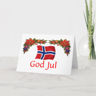 Cartão De Festividades Natal de Noruega