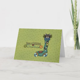 Cartão De Festividades Natal de Purrfect - gato
