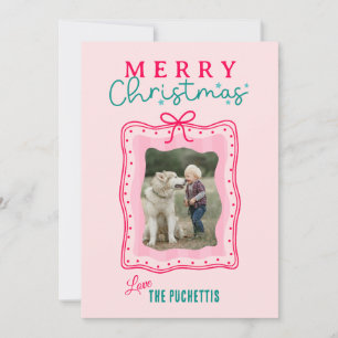 Cartão De Festividades Natal de Quadro de Imagens do Arco Divertido