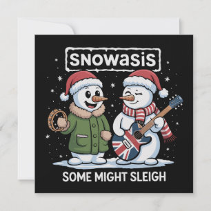 Cartão De Festividades Natal de Rock SNOWASIS Alguns Podem Puxar o Homem