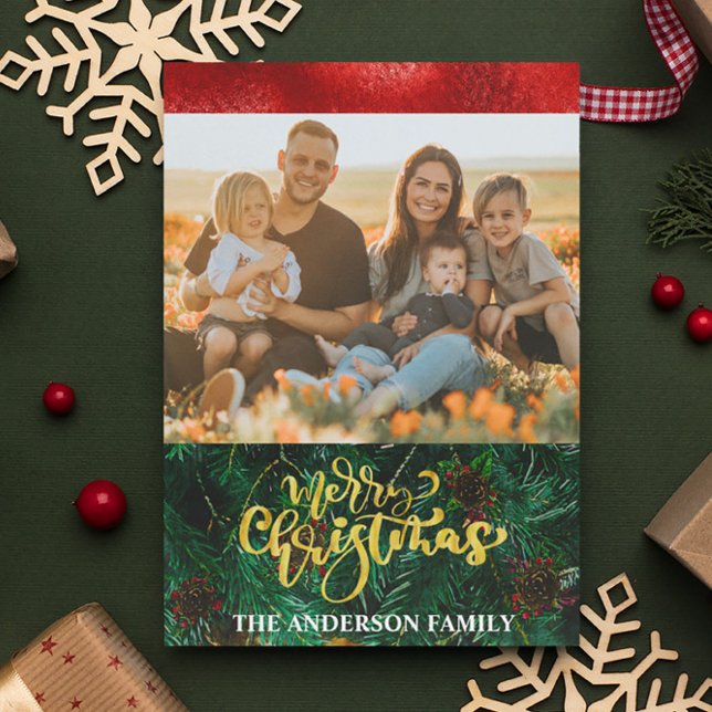 Cartão De Festividades Natal de Script Manuscrito de Tendência de Foto El (Criador carregado)