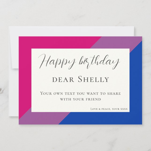 Cartão De Festividades Natal de sinalizador bissexual personalizado (Frente)