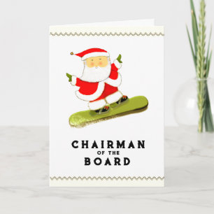 Cartão De Festividades Natal de Snowboard