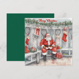 Cartão De Festividades Natal de Tênis com Papai Noel