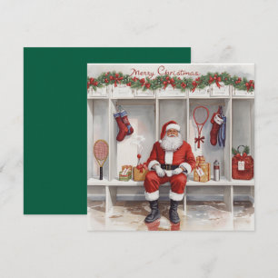 Cartão De Festividades Natal de Tênis com Papai Noel