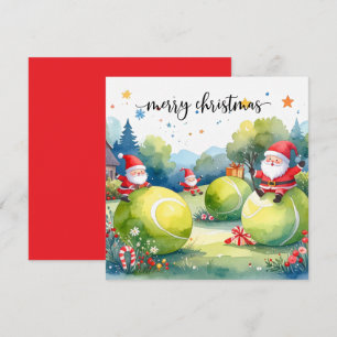 Cartão De Festividades Natal de Tênis com tema de tênis