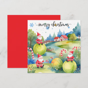 Cartão De Festividades Natal de Tênis com tema de tênis