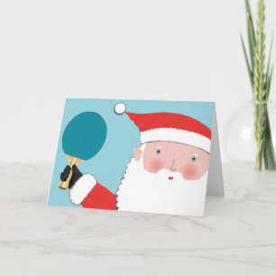 Cartão De Festividades Natal de Tênis de Mesa