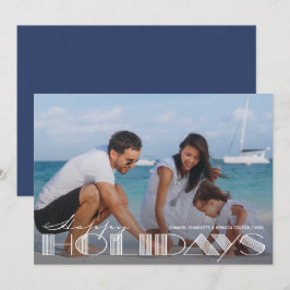 Cartão De Festividades Natal de Tipografia de Feriados Felizes Retro