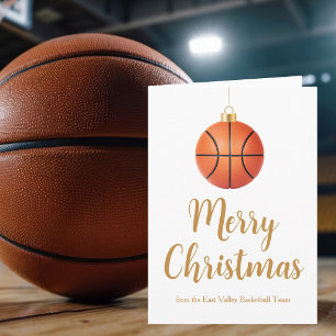 Cartão De Festividades Natal de Treinador de Basquete Personalizado Legal