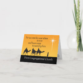 Cartão De Festividades Natal de Três Sábios Totalmente Personalizável