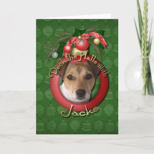 Cartão De Festividades Natal - Deck the Halls - Jacks