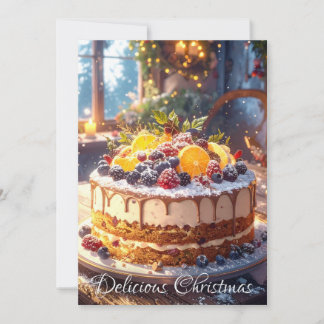 Cartão De Festividades NATAL DELICIOSO - estilo de escrita manual -