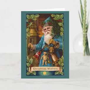 Cartão De Festividades Natal Deseja Vintage Holidage Art