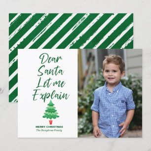 Cartão De Festividades Natal Divertido Querido Papai Noel Deixe-me Explic