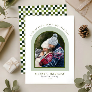 Cartão De Festividades Natal do Arch Moderno Elegante