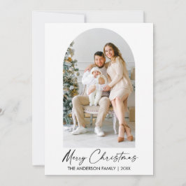 Cartão De Festividades Natal do Arco Fotográfico do Script de Tinta Moder