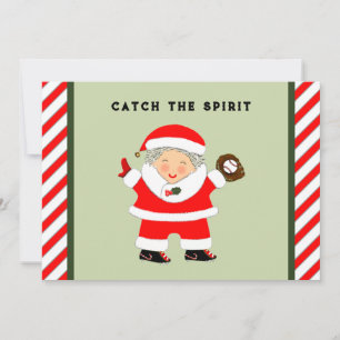 Cartão De Festividades Natal do Baseball