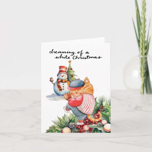 Cartão De Festividades Natal do Baseball (Frente)