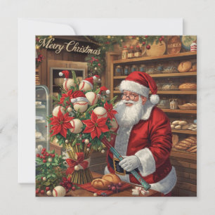 Cartão De Festividades Natal do Baseball
