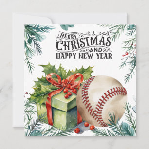 Cartão De Festividades Natal do Baseball