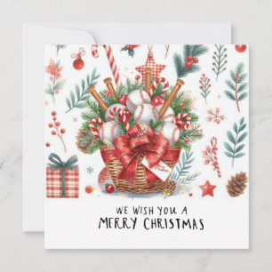 Cartão De Festividades Natal do Baseball