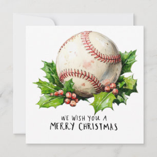 Cartão De Festividades Natal do Baseball
