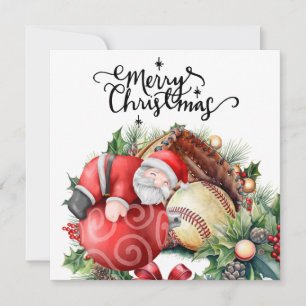 Cartão De Festividades Natal do Baseball