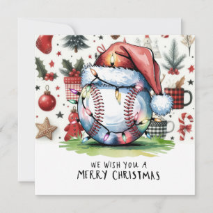 Cartão De Festividades Natal do Baseball
