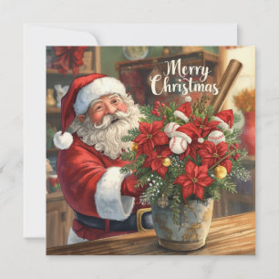 Cartão De Festividades Natal do Baseball