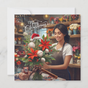 Cartão De Festividades Natal do Baseball