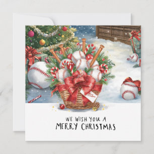 Cartão De Festividades Natal do Baseball