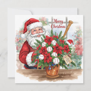 Cartão De Festividades Natal do Baseball