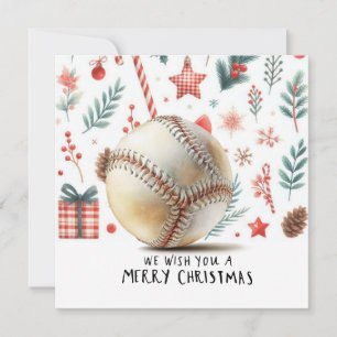 Cartão De Festividades Natal do Baseball