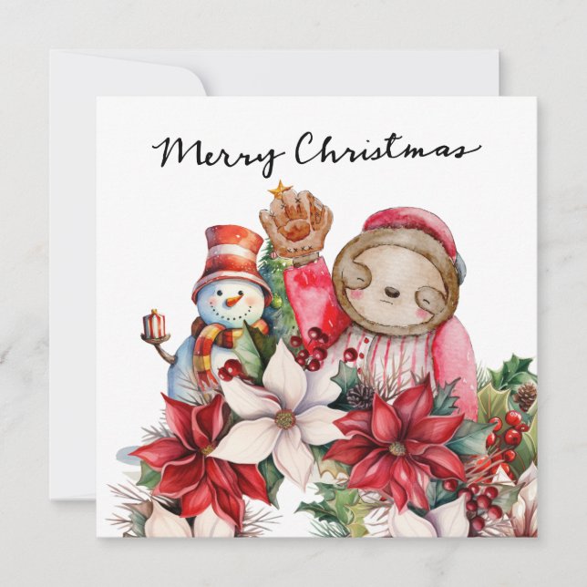 Cartão De Festividades Natal do Baseball (Frente)