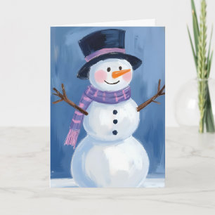 Cartão De Festividades Natal do Boneco de Neve Frosty