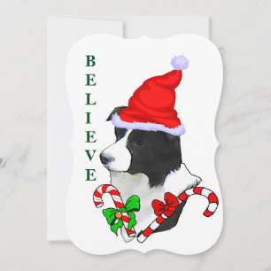 Cartão De Festividades Natal do Border Collie